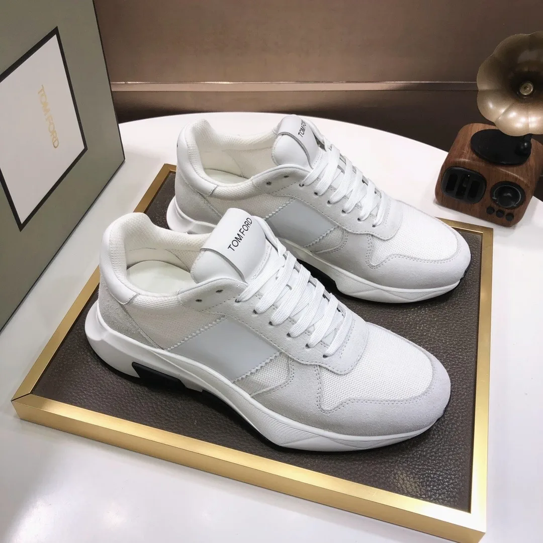 Tom Ford Low Top Jagga Sneakers (White) — ビュー 7