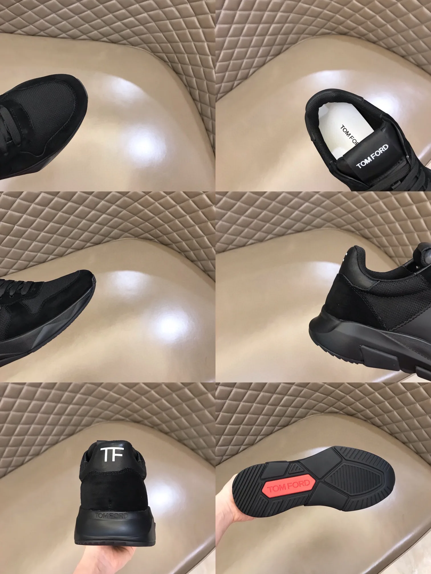 Tom Ford Low Top Jagga Sneakers (Black) — ビュー 10