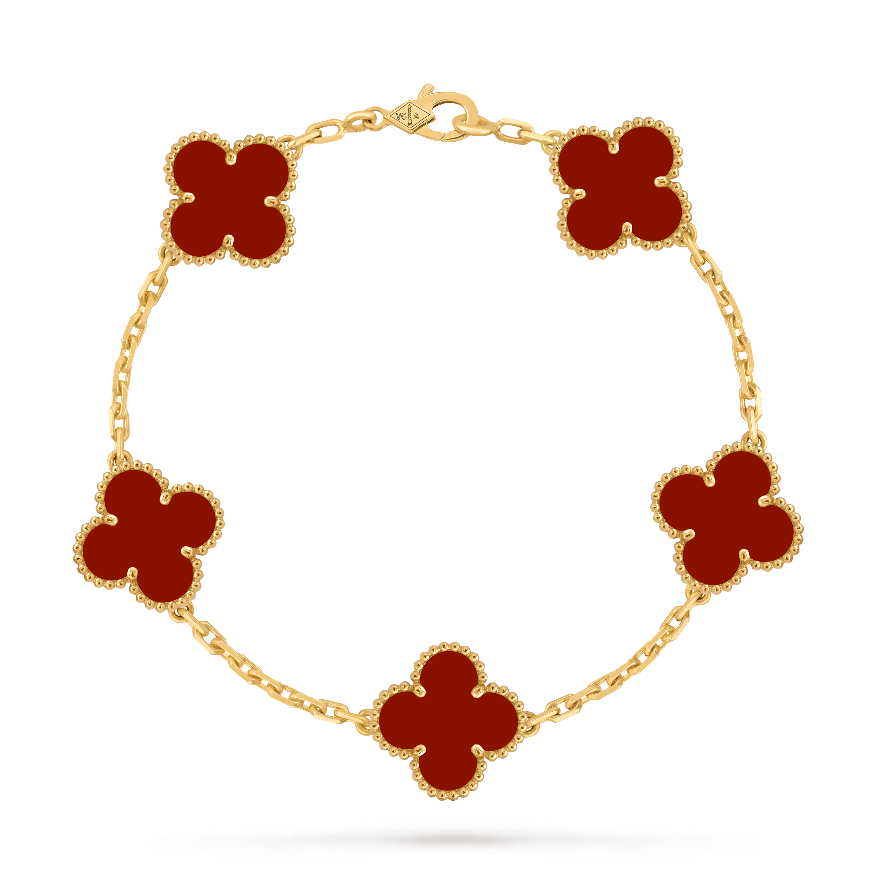 VCA Vintage Alhambra Carnelian, 5 motifs, VCARD35500