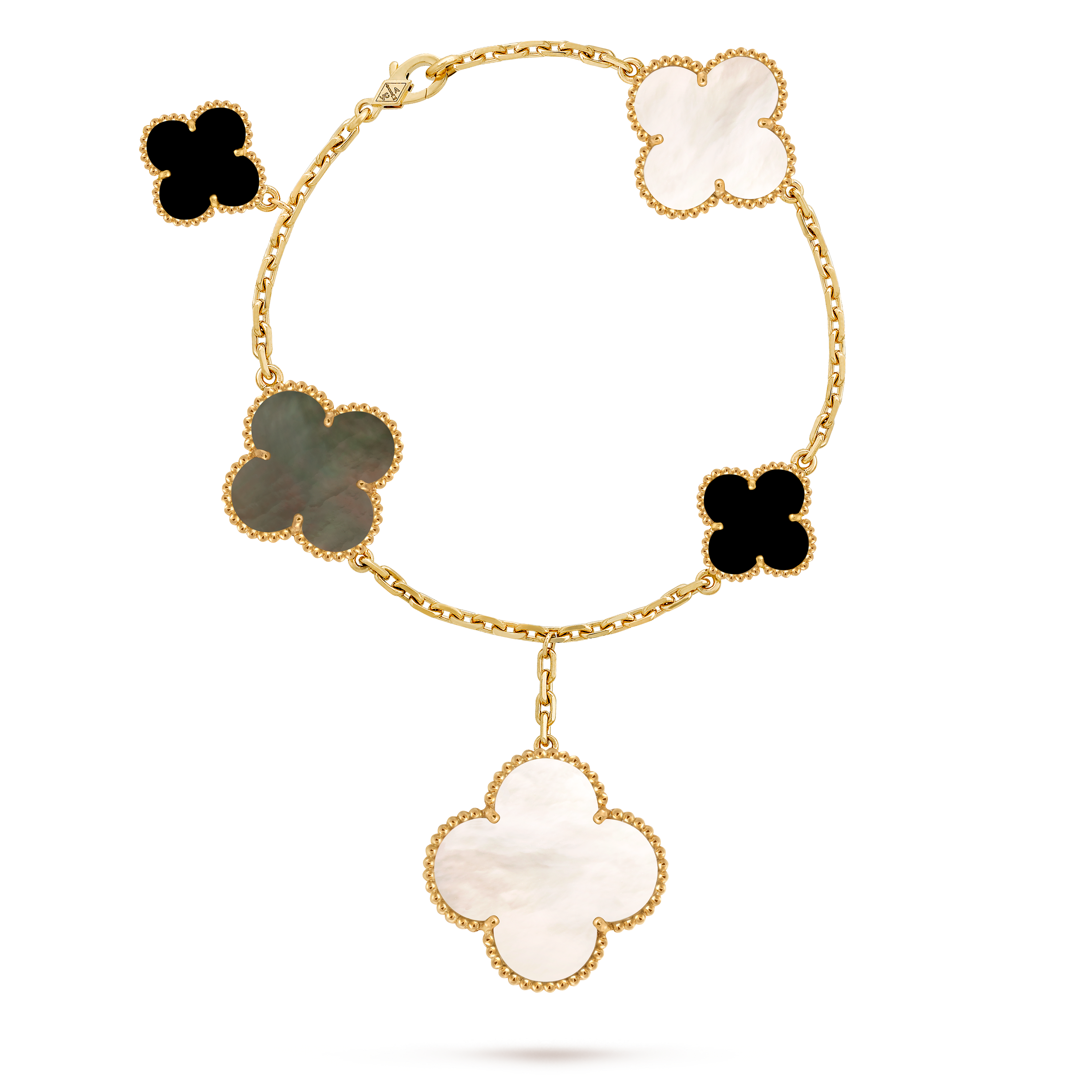 VCA Magic Alhambra Mother-of-Pearl and Onyx, 5 motifs, VCARD78700