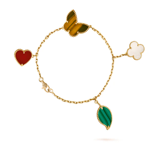 VCA Lucky Alhambra Mother-of-Pearl, Tiger Eye, 2 motifs, VCARD79800