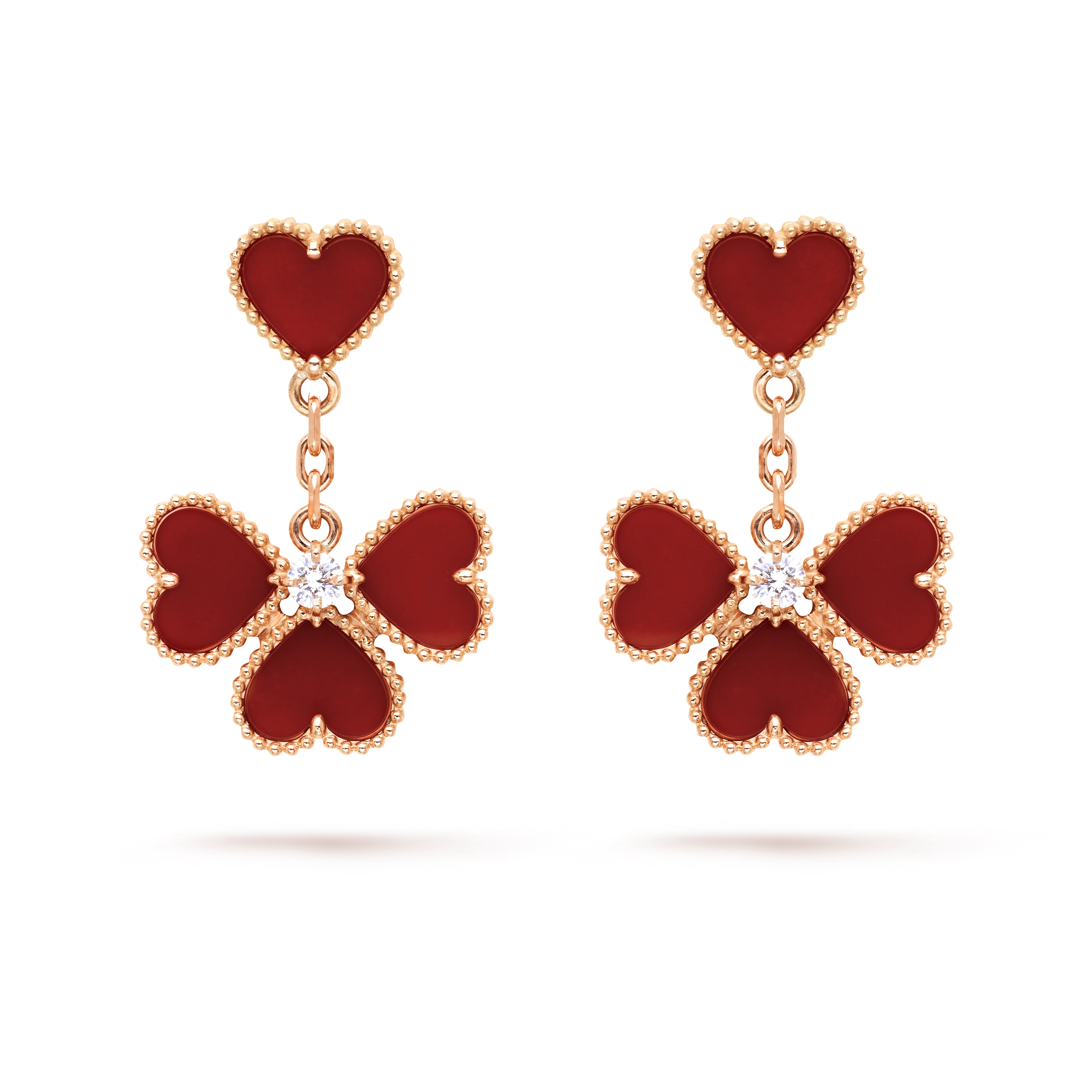 VCA Sweet Alhambra Carnelian, Diamond, 4 motifs, VCARN5PP00