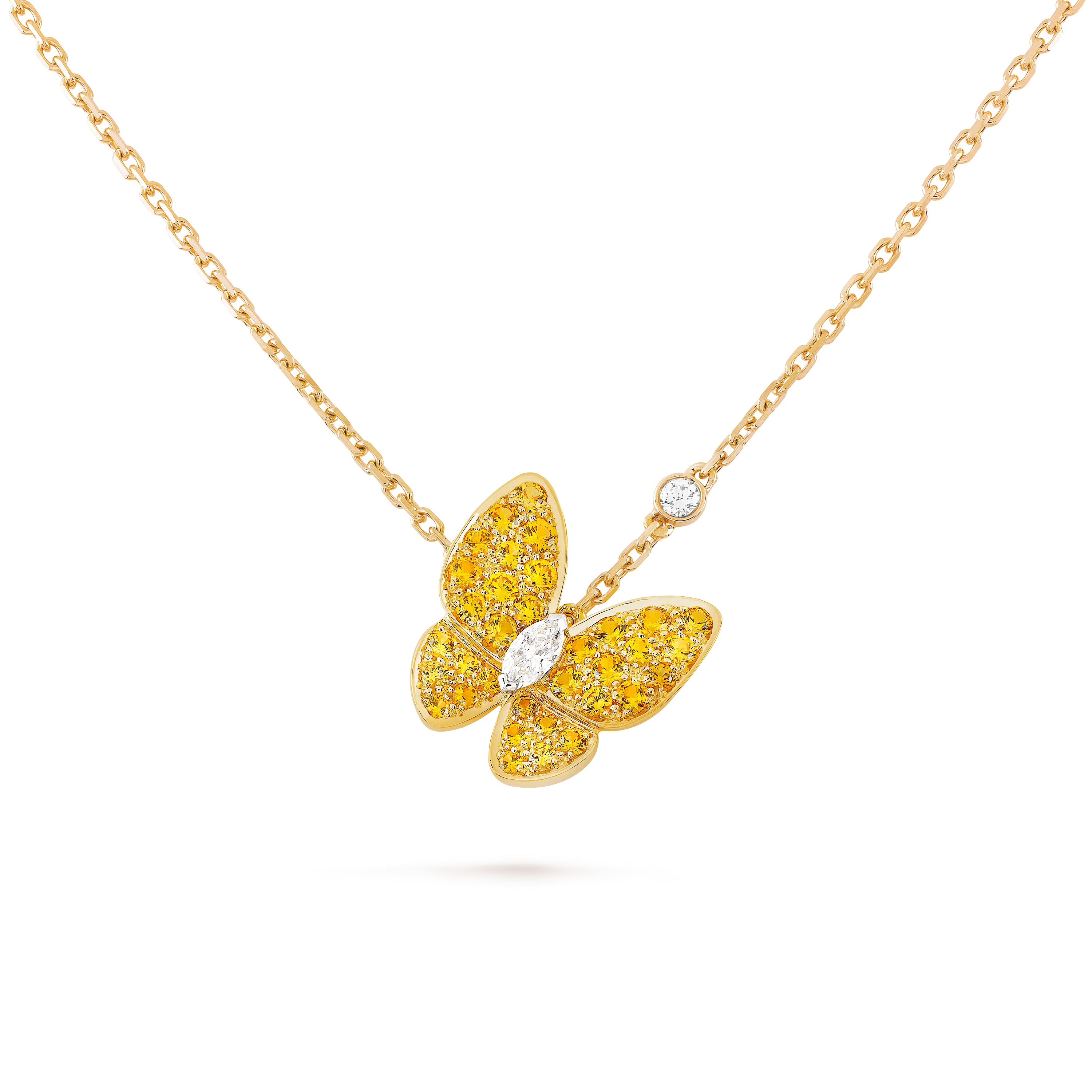 VCA Two Butterfly Diamond, Sapphire, 1 motif, VCARO3M300