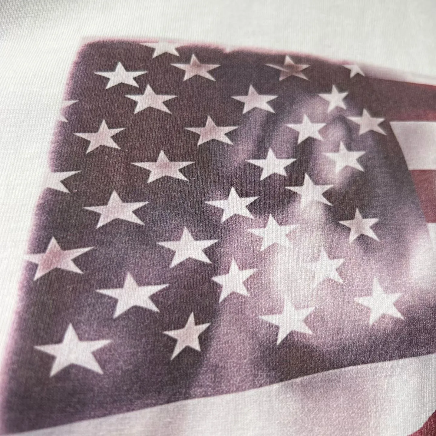 Vintage Chrome Hearts Angel American Flag Longsleeve T Shirt (White/Black) — 圖 4