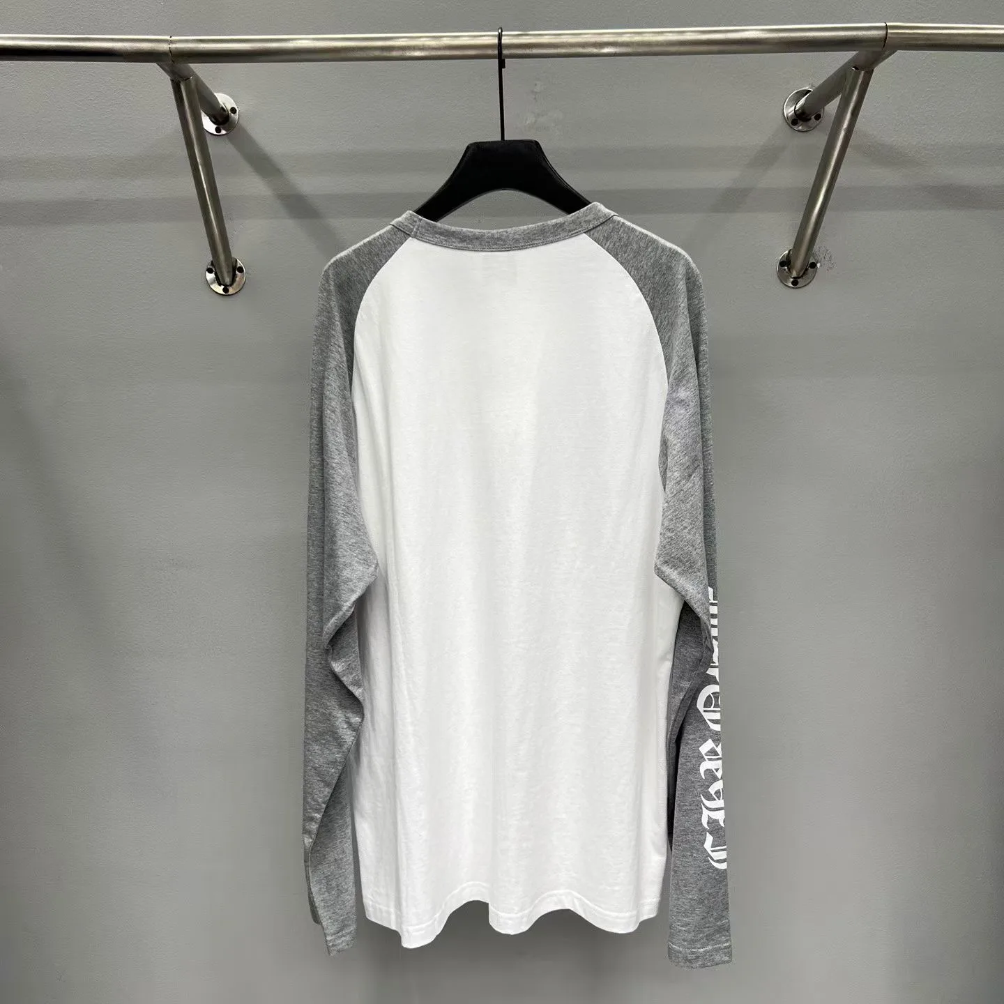 Vintage Chrome Hearts Angel American Flag Longsleeve T Shirt (White/Grey) — ビュー 2